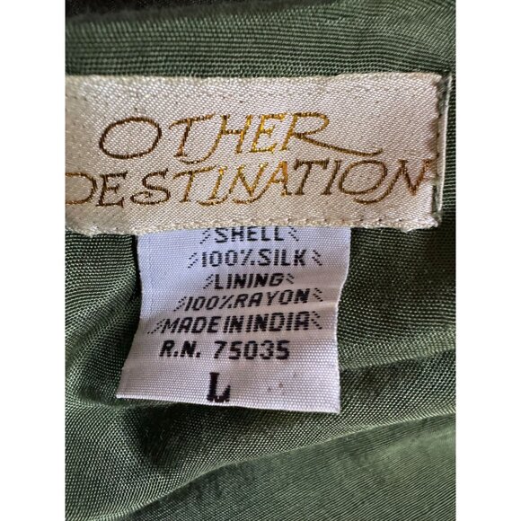 Vintage Other Destinations Hand-Beaded Silk Vest With Floral Embroidery & Rayon - Picture 12 of 16